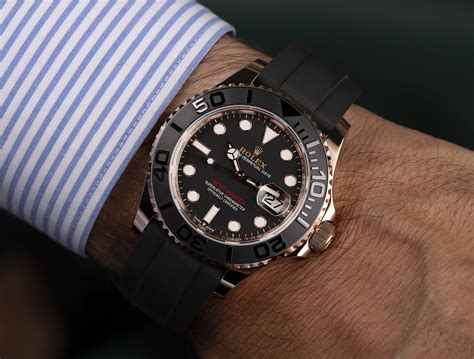 rolex yacht master black rose gold|rolex yacht master 16622 40mm.